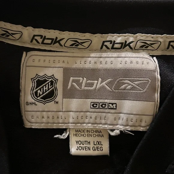 Reebok Kids Hockey Jersey - Black and Tan - Picture 2 of 7